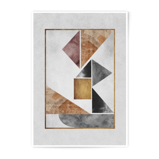 Abstract Geometric Art Photographic Print, Modern Shapes Wall Decor, Contemporary Home Art Print, Minimalist Design Artwork - Tawshia