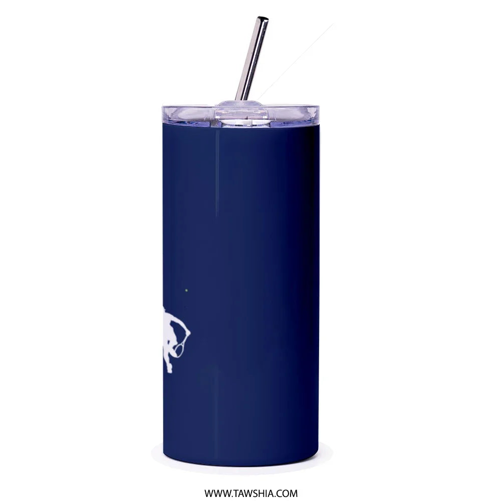 Navy Blue Tumbler with Straw Travel Mug Product