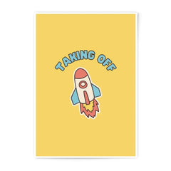 Taking Off Rocket Ship Photographic Prints, Kids Room Decor, Nursery Art, Space Theme Decor, Playroom Art, Rocket Print, Wall Decor - Tawshia