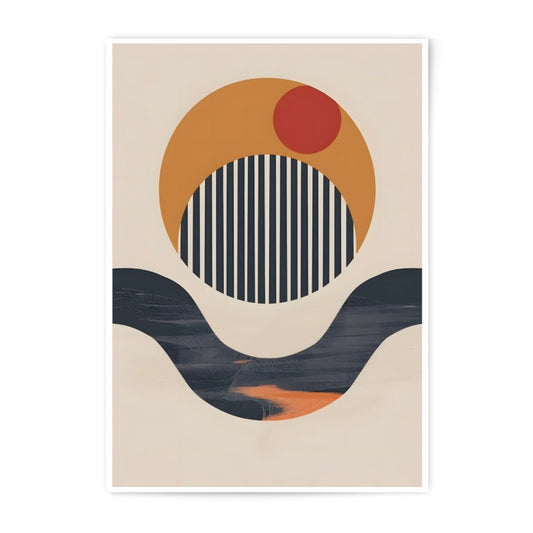 Modern Geometric Photographic Print, Abstract Art Wall Decor, Minimalist Poster, Shapes Art, Home Decor, Art Print, Circle and Curve Art - Tawshia