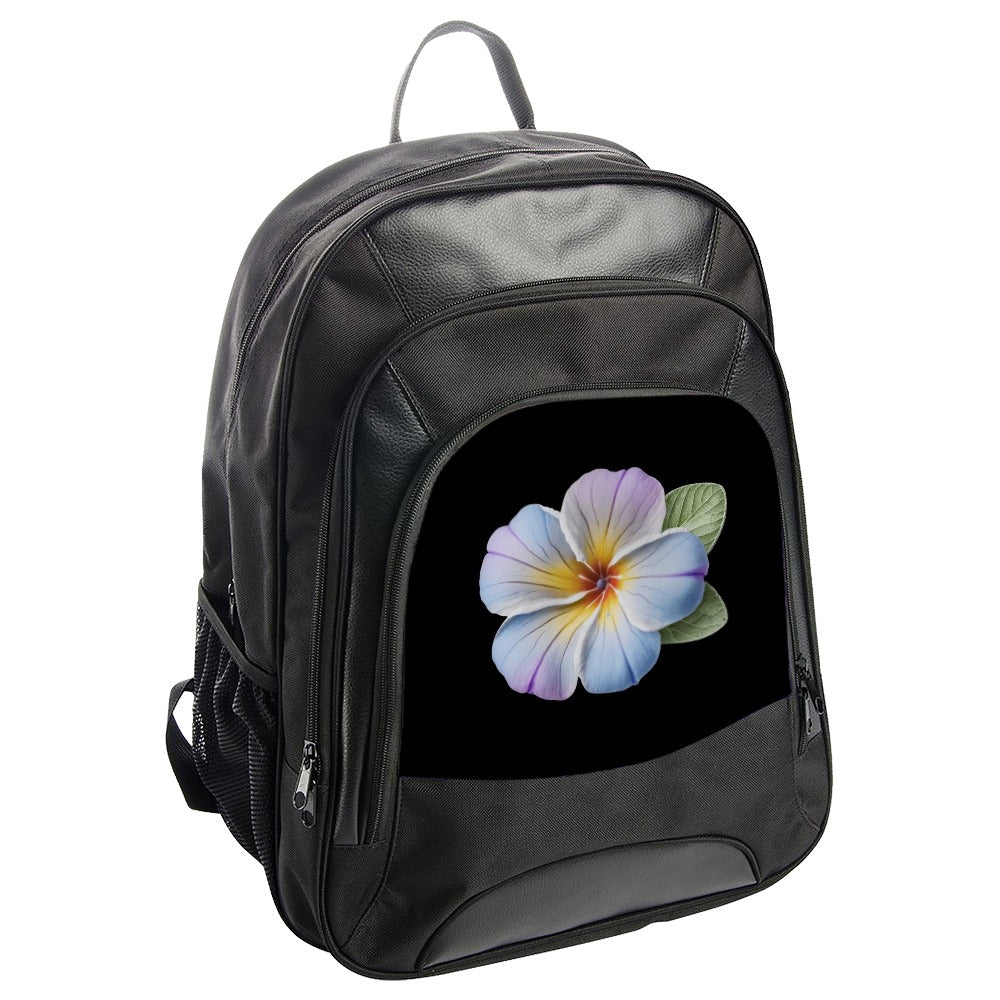 Plumeria Backpack, Floral Backpack, Flower Backpack, Elegant Backpack, Gift Idea, Travel Backpack, School Backpack, Cute Backpack - Tawshia