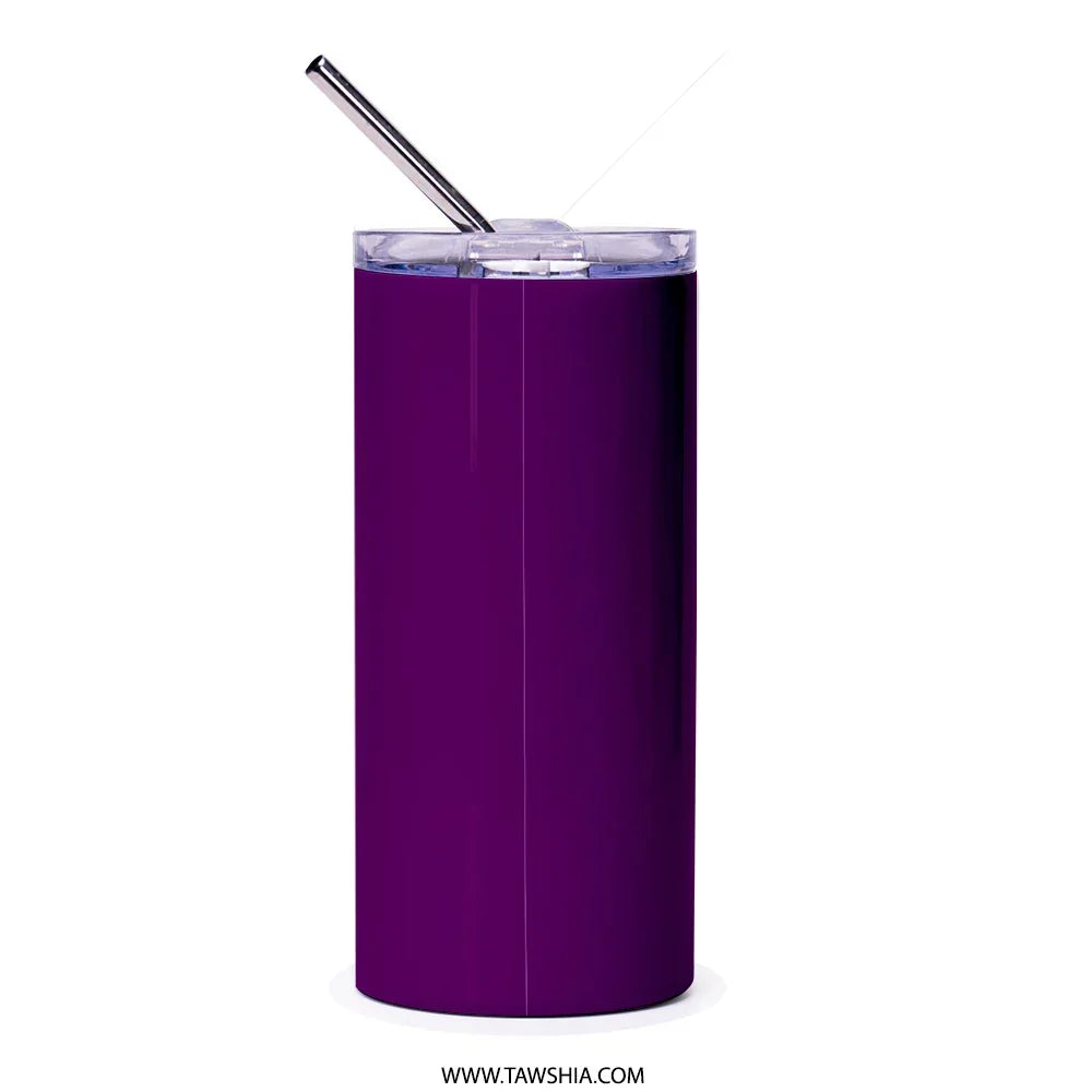 Insulated Tumbler with Straw Purple Drinkware Cup product