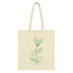 Floral Tote Bag, Green Flower Art, Botanical Bag, Stylish Shopping Bag, Everyday Tote, Spring Gift Idea, Cute Tote Bags, Plant Lover Gift - Tawshia