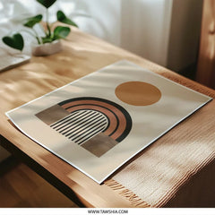 Abstract Sun Photographic Print, Minimalist Art Print, Modern Wall Decor, Geometric Shapes Art, Home Decor, Wall Art Prints, Artwork - Tawshia