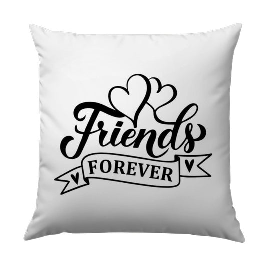 Friends Forever Pillow, Friendship Decor, Best Friend Gift, Sentimental Pillow, Decorative Pillow, Quote Pillow, Black and White Pillow - Tawshia