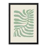 Sage Green Leaves Wall Art, Abstract Botanical Print, Minimalist Home Decor, Modern Plant Art, Nature Inspired Artwork, Trendy Wall Decor - Tawshia