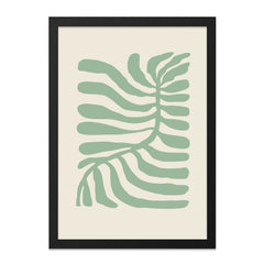 Sage Green Leaves Wall Art, Abstract Botanical Print, Minimalist Home Decor, Modern Plant Art, Nature Inspired Artwork, Trendy Wall Decor - Tawshia