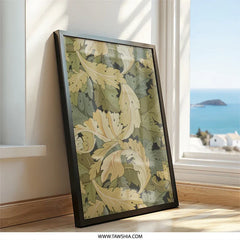 Autumn Leaves Wall Art, Botanical Print, Leaf Pattern Decor, Nature Inspired Art, Framed Wall Art, Foliage Wall Decor, Autumnal Home Decor - Tawshia