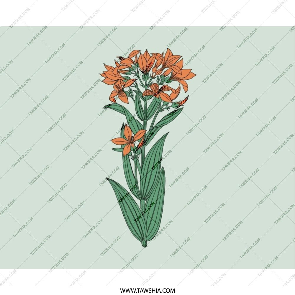 Orange Flower Mouse Pad, Floral Mousepad, Botanical Computer Mat, Office Decor, Cute Desk Accessory, Trendy Mouse Pad - Tawshia