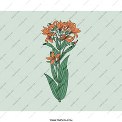 Orange Flower Mouse Pad, Floral Mousepad, Botanical Computer Mat, Office Decor, Cute Desk Accessory, Trendy Mouse Pad - Tawshia