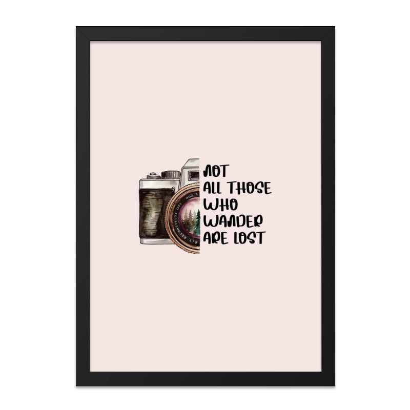 Wanderlust Camera Wall Art, Travel Photography Print, Inspirational Quote Decor, Adventure Wall Decor, Motivational Art - Tawshia