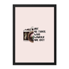 Wanderlust Camera Wall Art, Travel Photography Print, Inspirational Quote Decor, Adventure Wall Decor, Motivational Art - Tawshia