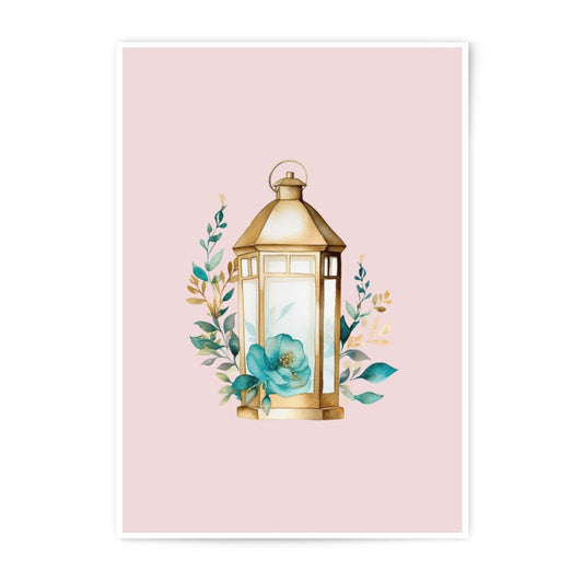 Floral Lantern Photographic Print, Watercolor Art Print, Home Decor Art, Wall Art Print, Elegant Prints, Botanical Prints, Flower Prints - Tawshia