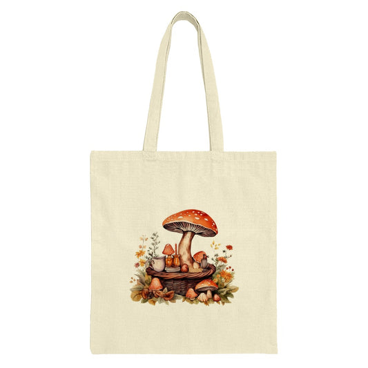 Mushroom Tote Bag, Cottagecore Aesthetic, Whimsical Fungi Design, Nature Lover Gift, Unique Grocery Bag, Everyday Bag, Book Bag - Tawshia