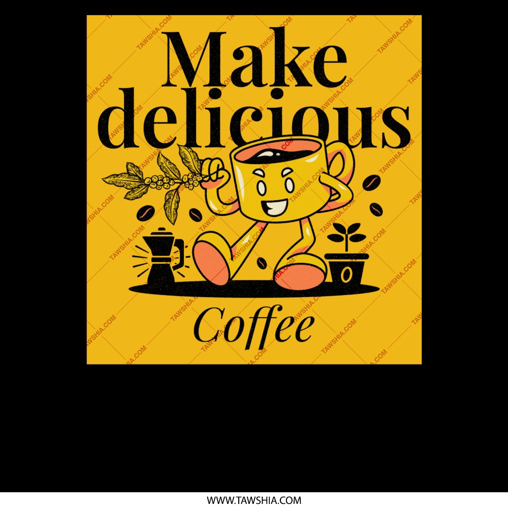 Make Delicious Coffee Design on Mug Beverage Product