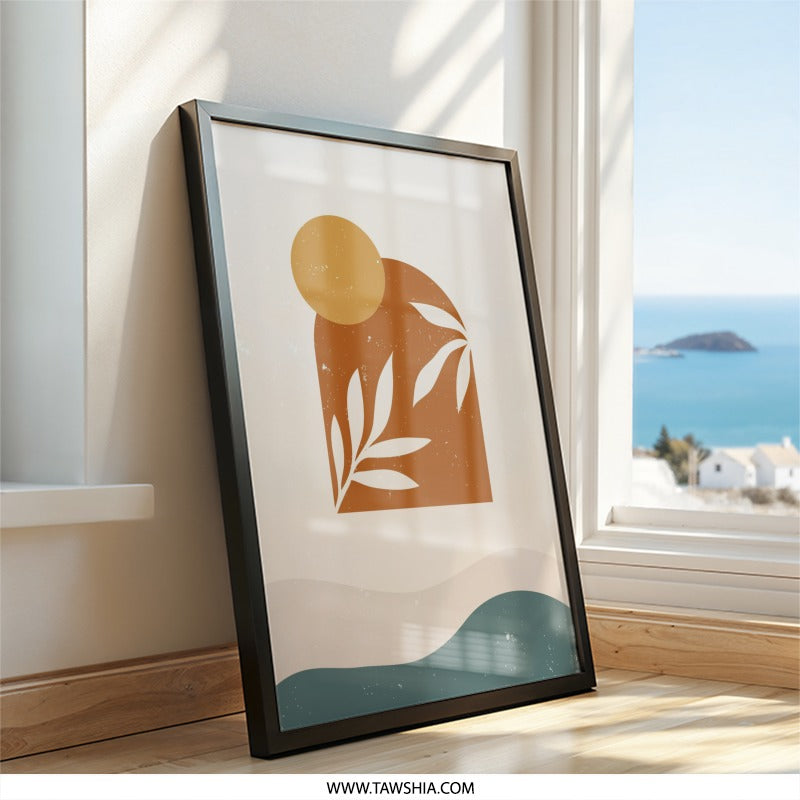 Abstract Landscape Wall Art, Boho Print, Geometric Art, Neutral Wall Decor, Minimalist Art Print, Modern Home Decor, Nature Inspired Art - Tawshia
