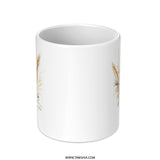Floral Mug, Boho Mug, White Roses Mug, Wheat Grass Mug, Aesthetic Mug, Coffee Mug, Tea Mug, Gift Mug - Tawshia