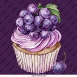 Grape Cupcake Pinback Button, Sweet Treat Badge, Cute Food Button, Purple Aesthetic Pin, Dessert Lover Gift, Unique Cupcake Design - Tawshia