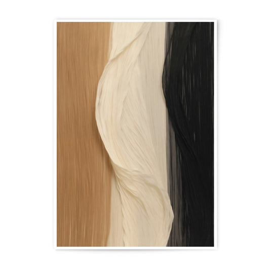 Abstract Hair Strands Photographic Print, Neutral Color Wall Art, Modern Home Decor, Minimalist Art Print, Salon Wall Decor - Tawshia