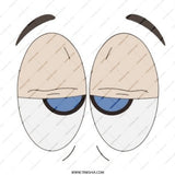 Tired Eyes Pinback Button, Cartoon Expression Button, Funny Gift, Unique Pin, Collectible Button, Backpack Button, Jacket Pin - Tawshia