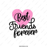 Best Friends Forever Pillow, Friendship Gift, BFF Decor, Home Decor Pillow, Pink Heart Pillow, Friendship Pillow, Cute Throw Pillow - Tawshia