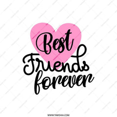 Best Friends Forever Pillow, Friendship Gift, BFF Decor, Home Decor Pillow, Pink Heart Pillow, Friendship Pillow, Cute Throw Pillow - Tawshia