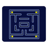Retro Maze Mouse Pad, 80s Arcade, Game Room Decor, Geek Gift, Cool Desk Accessory, Pacman Inspired, Square Design, Gamer Gift - Tawshia