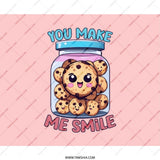 You Make Me Smile Mouse Pad, Cute Cookie Jar, Kawaii Desk Decor, Positive Vibes, Unique Office Gift, Smiling Cookies - Tawshia
