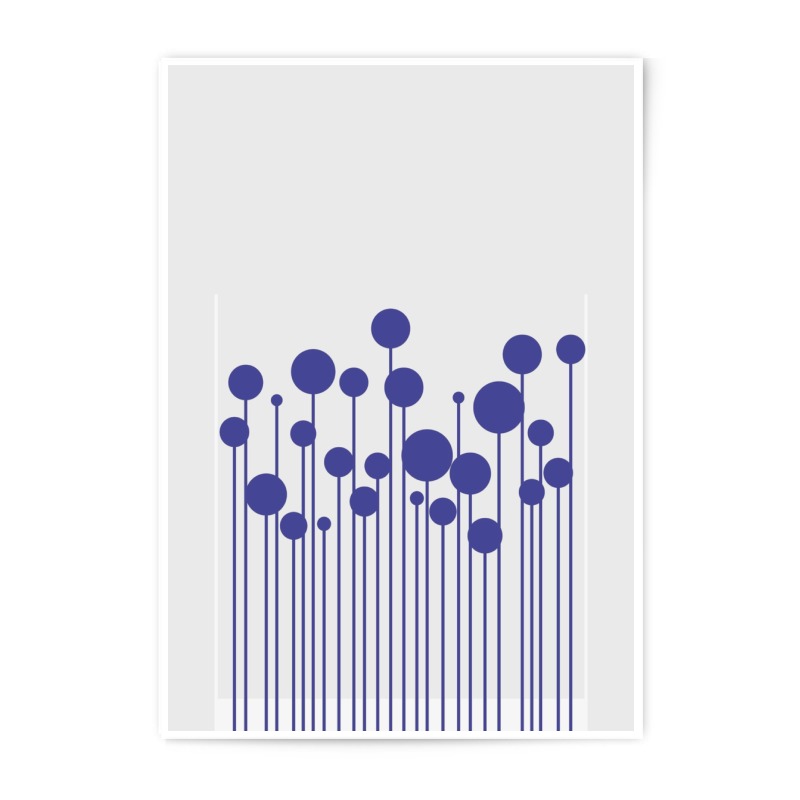 Abstract Photographic Print, Blue Circles Art, Modern Wall Decor, Minimalist Design, Home Decor Art, Unique Gift Idea, Ready to Hang - Tawshia