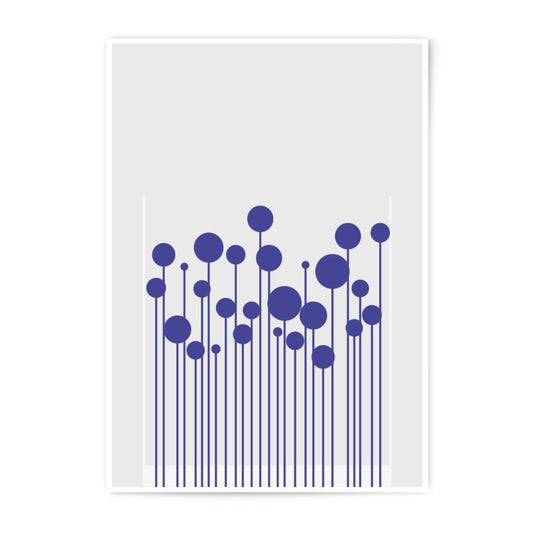 Abstract Photographic Print, Blue Circles Art, Modern Wall Decor, Minimalist Design, Home Decor Art, Unique Gift Idea, Ready to Hang - Tawshia