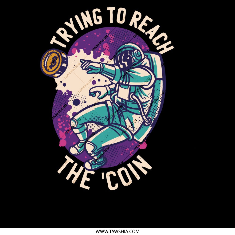 Trying to Reach the Coin Astronaut T-shirt product