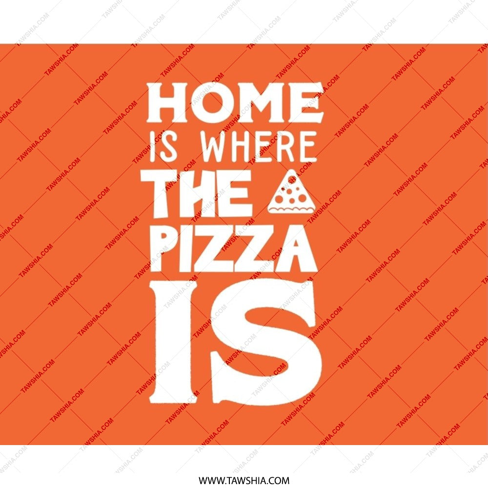 Funny Pizza Mouse Pad, Home Is Where Pizza Is, Office Desk Decor, Food Lover Gift, Gamer Mouse Pad, Cute Mousepad, Pizza Lover Gift - Tawshia