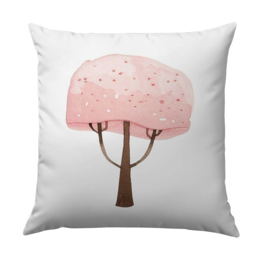 Pink Tree Pillow, Watercolor Tree Decor, Pink Tree Throw Pillow, Nursery Decor, Kids Room Pillow, Whimsical Pillow, Tree Art Pillow - Tawshia