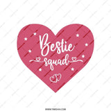 Bestie Squad Tote Bag, Cute Best Friends Gift, Friendship Tote, Heart Tote Bag, Gift For Best Friend, Best Friend Bag, Valentines Tote - Tawshia