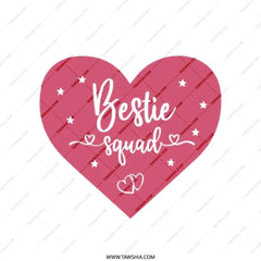 Bestie Squad Tote Bag, Cute Best Friends Gift, Friendship Tote, Heart Tote Bag, Gift For Best Friend, Best Friend Bag, Valentines Tote - Tawshia