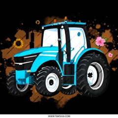 Blue Tractor Pinback Button, Farm Vehicle Badge, Cute Farming Gift, Tractor Lover Button, Agriculture, Gardening, Farmer Accessory - Tawshia