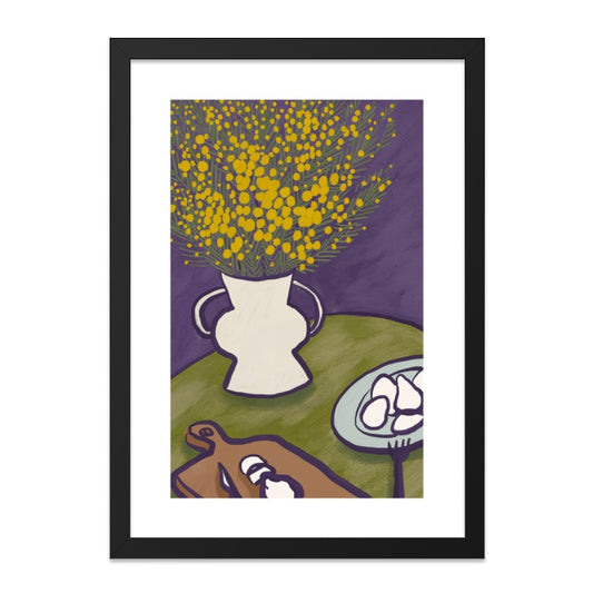 Mimosa Floral Wall Art, Kitchen Decor, Still Life Print, Modern Art, Home Decor, Framed Art, Unique Wall Decor, Housewarming Gift - Tawshia
