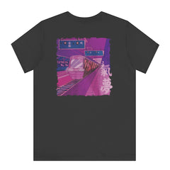 Retro Futuristic Train Design Graphic T-Shirt product type