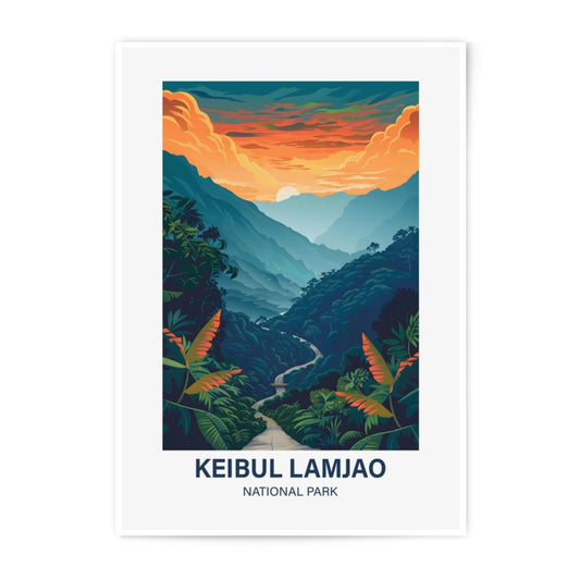 Keibul Lamjao Photographic Print, National Park Art, India Landscape, Nature Wall Decor, Colorful Scenery Print, Home Decor Art Print - Tawshia