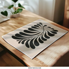 Minimalist Leaves Photographic Print, Abstract Plant Art, Botanical Wall Decor, Modern Home Decor, Nature Inspired Prints, Neutral Art - Tawshia