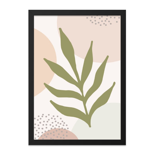 Minimalist Botanical Wall Art, Abstract Leaf Print, Boho Home Decor, Modern Art Poster, Neutral Tones, Nature Inspired Artwork - Tawshia