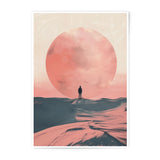 Surreal Photographic Print, Man Under Giant Sun, Dreamscape Wall Art, Atmospheric Landscape, Abstract Photo Print, Home Decor - Tawshia