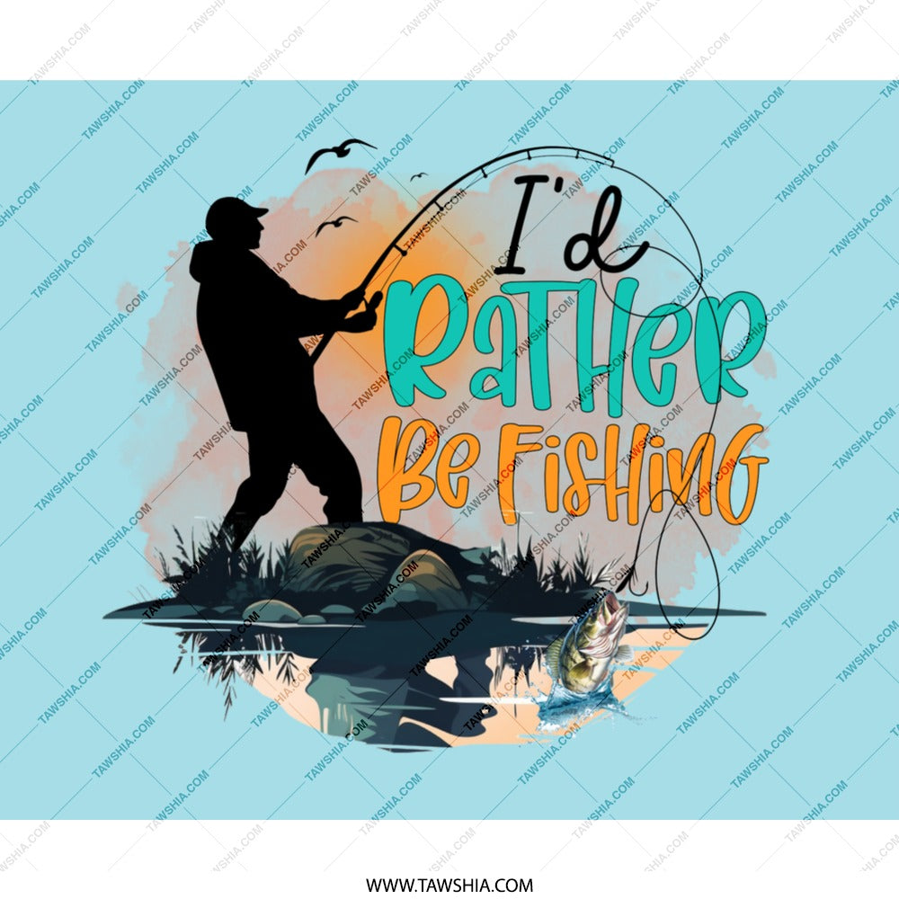 Fishing Mouse Pad, Fisherman Gift, I'd Rather Be Fishing, Bass Fishing, Angler Gift, Funny Mousepad, Personalized Mousepad - Tawshia
