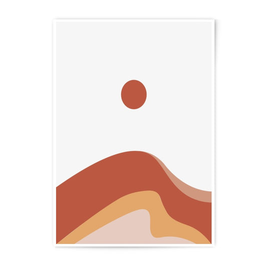 Desert Sun Photographic Print, Abstract Landscape Art, Minimalist Wall Decor, Boho Home Decor, Modern Art Print - Tawshia