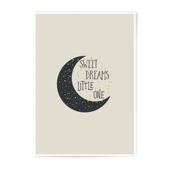 Sweet Dreams Little One Photographic Prints, Nursery Art Decor, Kids Room Prints, Moon and Stars Print, Baby Shower Gift, Wall Decor - Tawshia