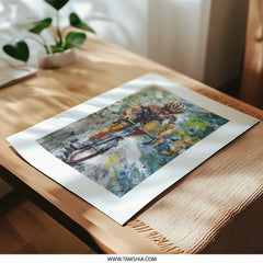 Cycling Photographic Print, Cyclist Art Print, Bike Race Photo, Sports Art, Athlete Gift, Home Decor, Wall Art, Cyclist Painting - Tawshia