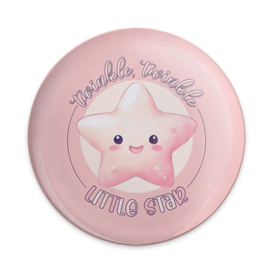 Twinkle Star Pinback Button, Cute Star Button, Kawaii Star Button, Baby Shower Favor Button, Pink Star Button, Starry Night Button - Tawshia