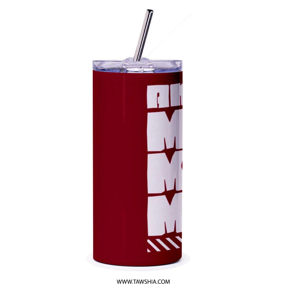 Red and White Tumbler with Straw Stylish Drinkware product