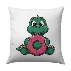 Cute Dinosaur Donut Pillow, Cartoon Animal Cushion, Kids Room Decor Pillow, Green Dino Treat Accent Pillow, Unique Gift Idea - Tawshia