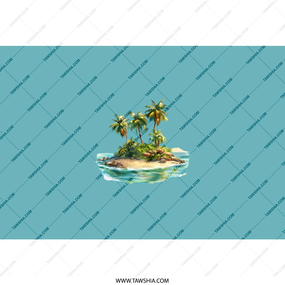 Island Tumbler, Beach Tumbler, Tropical Tumbler, Palm Tree Tumbler, Summer Tumbler, Vacation Tumbler, Gift for Her, Gift for Him - Tawshia